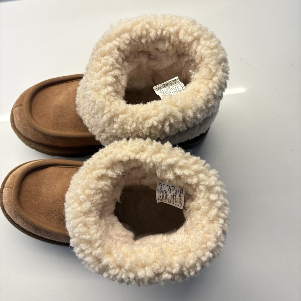 UGG Kids Chestnut Ultra Mini Fluff Sheepskin Boots #1143701K -Size 3 EUC - Picture 8 of 8